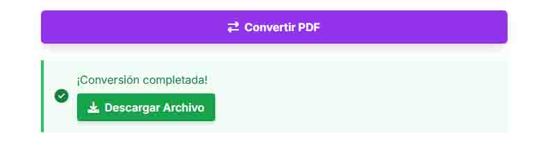 Presiona convertir PDF